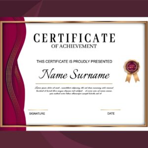 Certificate Dimond